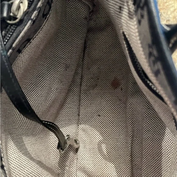 Dooney and Bourke Signature Small Double Handle Black and Gray Tote - Picture 9 of 11